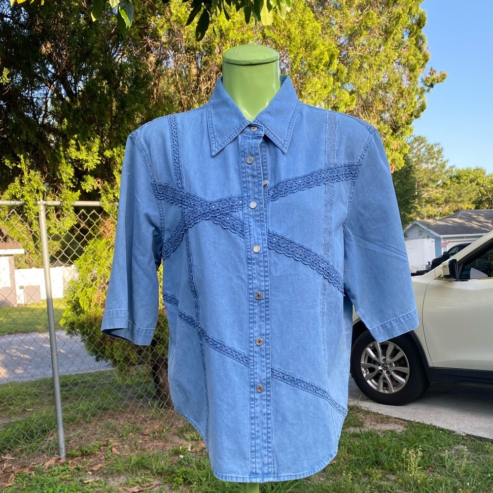 Lafei Nier Button Down Shirt Size L NWT